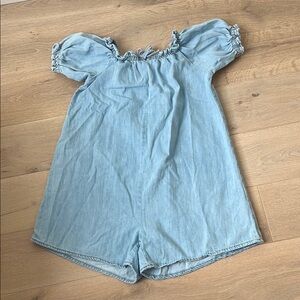 Zara Blue Denim Jumpsuit Romper